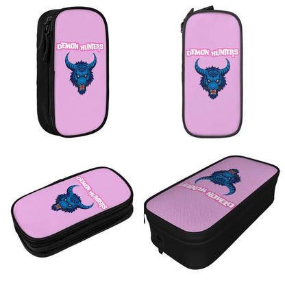 Kpop Demon Hunters Animated Kpop Films Pencil Case College Pencil Bag Students Zipper School Pencil Cases Pattern Stationery