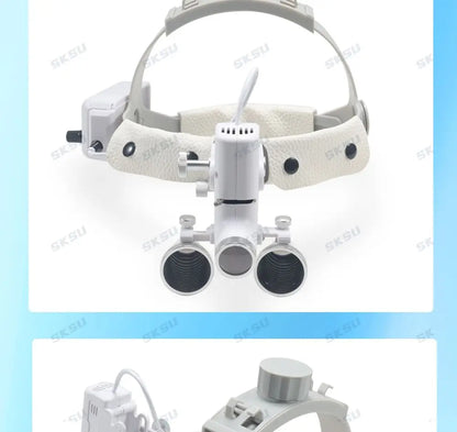 LED Dental LED Light Lamp Binocular Loupes Brightness Spot Adjustable Dental Lab 5W Headlamp for Surgical Headlight 2.5X 3.5X