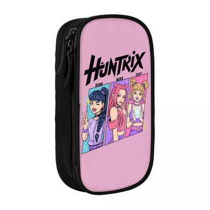 Kpop Demon Hunters Animated Kpop Films Pencil Case College Pencil Bag Students Zipper School Pencil Cases Pattern Stationery