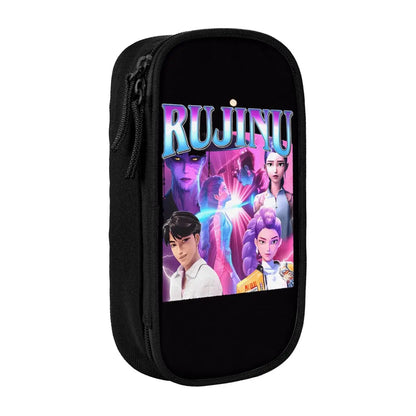Kpop Demon Hunters Animated Kpop Films Pencil Case College Pencil Bag Students Zipper School Pencil Cases Pattern Stationery