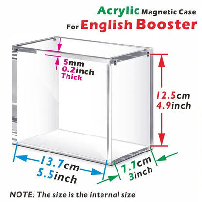 5mm acrylic stackable display box, compatible with Booster Box transparent magnetic buckle protective box