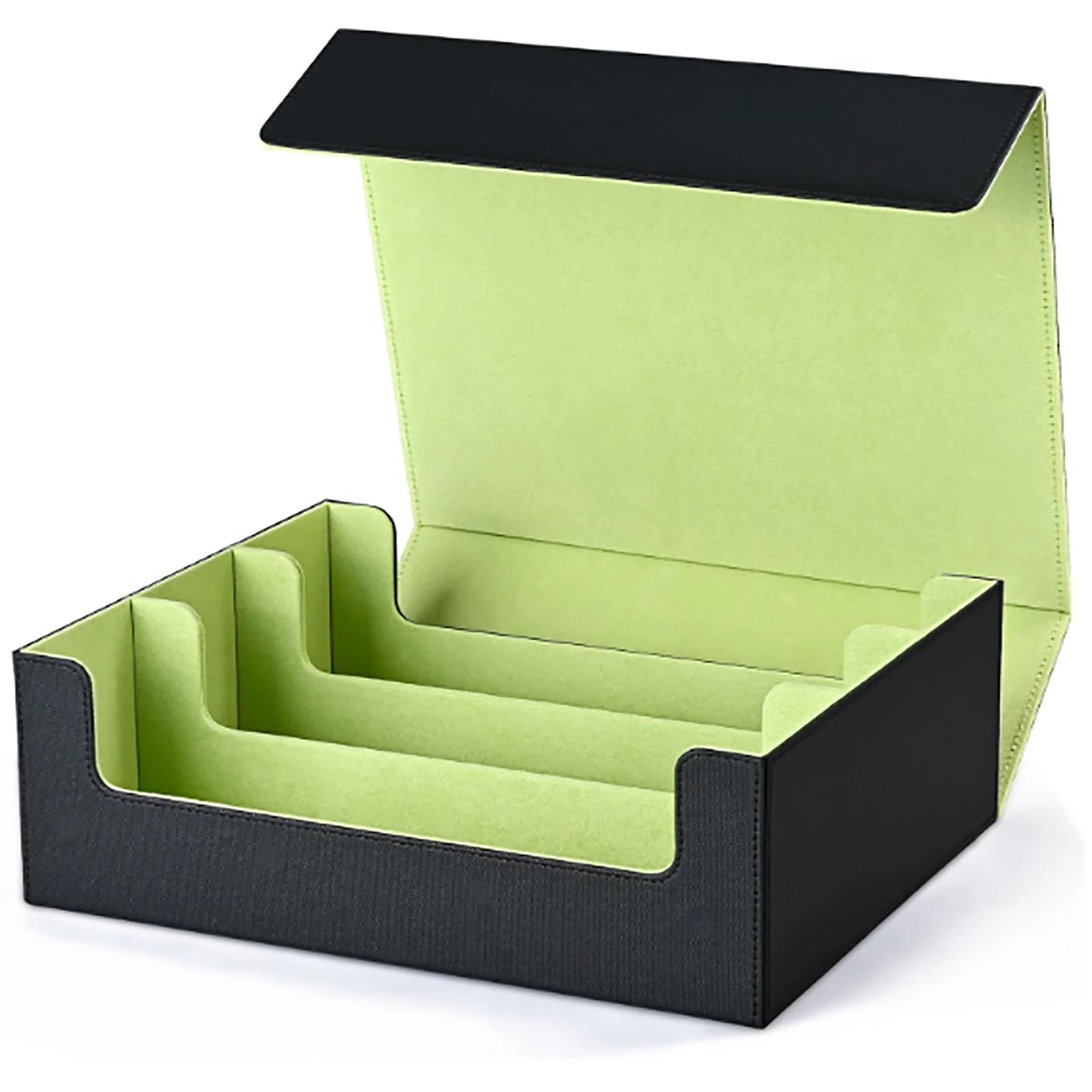 Trading card storage box, can hold 1800+ single decks, magnetic closure PU leather card box, fits for TCG,Yugion cards