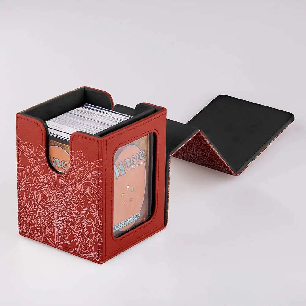 Deck Box TCG Card Storage Box Anime Card Game Dragon-Themed Card Holder With Cool Design Sky Dragon Design For Anime Cards Games