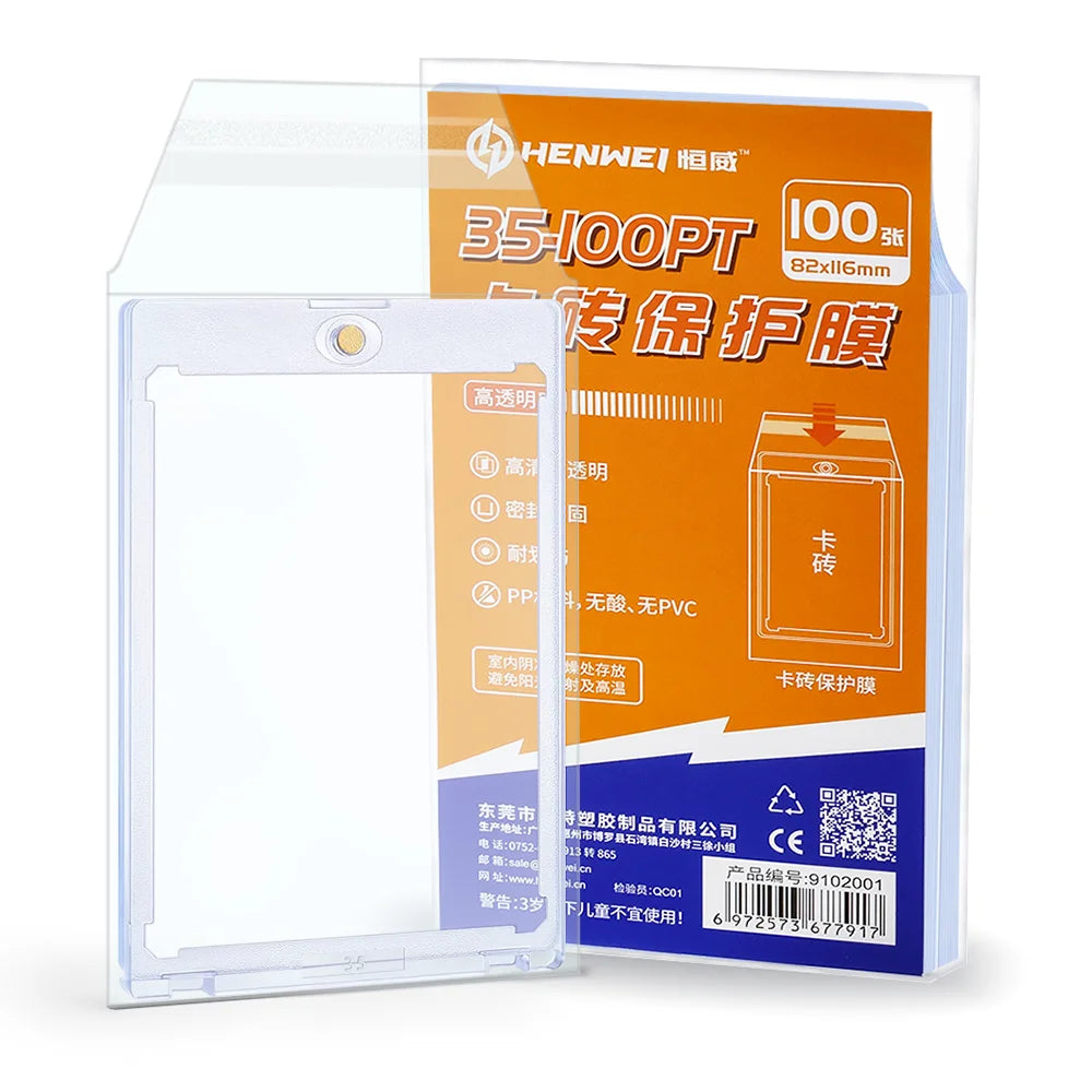 5PCS 35PT Magnetic Card Holder One Touch Card Holder for Trading/Sports Cards Acrylic Card Stands Hard Plastic Cards Display