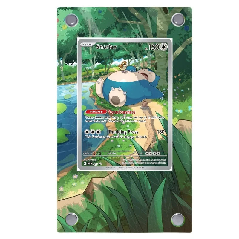 Anime Pokemon Ptcg Psyduck Bulbasaur Articuno Mewtwo Meowth Charmander Squirtle Kingdra Acrylic Protective Card Display Case