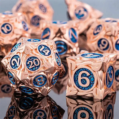 7pcs Dice Set DND Metal Dice Full Set Dice for Dungeons and Dragons Polyhedral Dice RPG Dice D&D Dice Gift