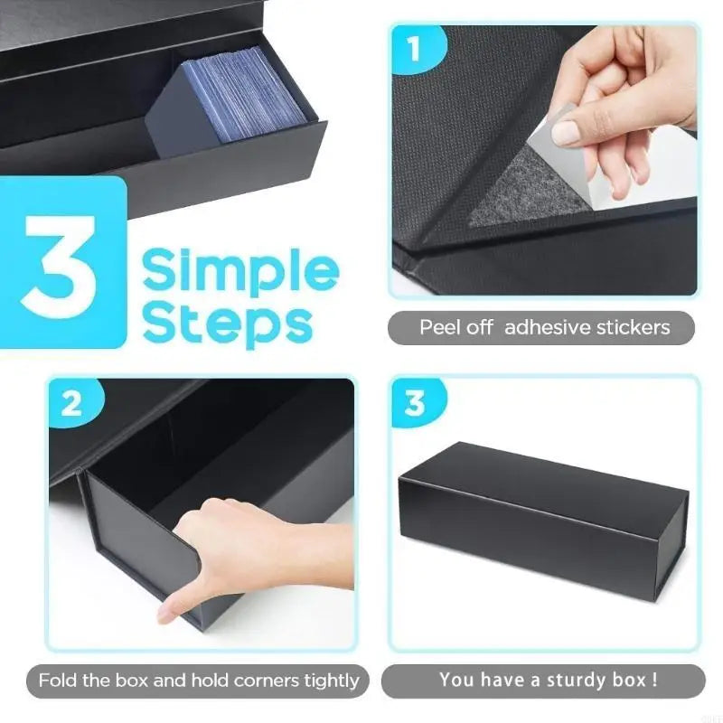 Sturdy Card Storage Box for Collectors Large Capacity Cardstock Holder