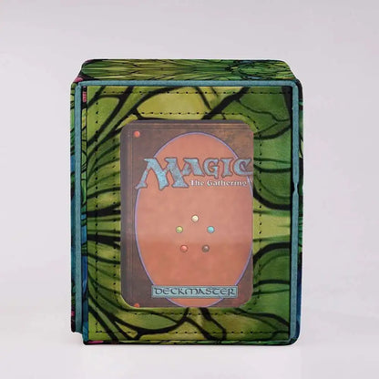 TCG Deck Box 100+ PU Windowed Single Deck PTCG DCG Tabletop Gametrading Cards Storage Box Free 35tp Shell Deck 2 Spacers  2 Dice