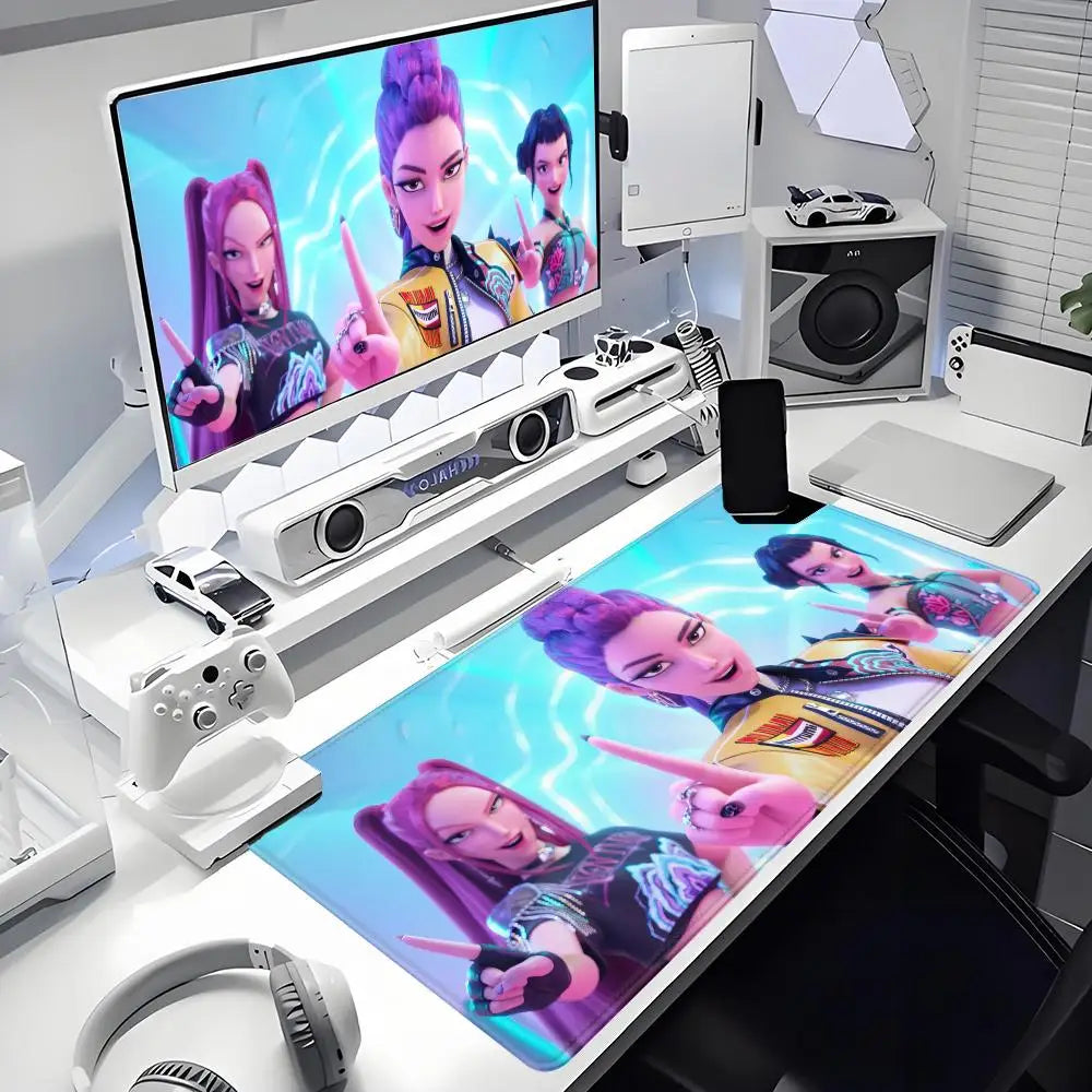 KPop Demon Hunters Animation Beautiful patterns TCG Card MTG Desk Mat Table Keyboard Big Mouse Pad Laptop Cushion NonslipDecor