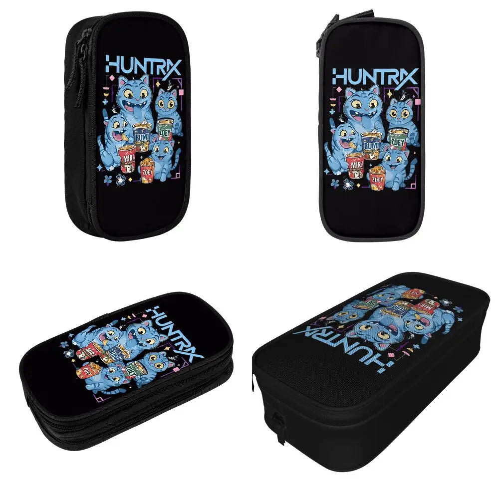 Kpop Demon Hunters Animated Kpop Films Pencil Case College Pencil Bag Students Zipper School Pencil Cases Pattern Stationery
