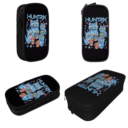 Kpop Demon Hunters Animated Kpop Films Pencil Case College Pencil Bag Students Zipper School Pencil Cases Pattern Stationery