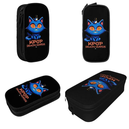 Kpop Demon Hunters Animated Kpop Films Pencil Case College Pencil Bag Students Zipper School Pencil Cases Pattern Stationery