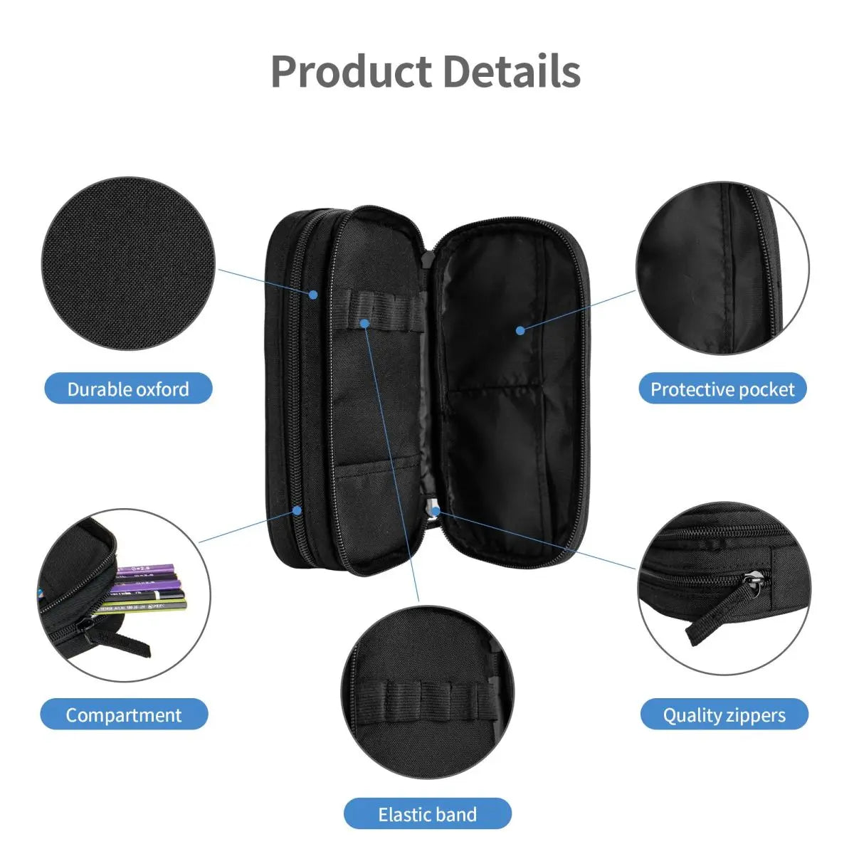 Kpop Demon Hunters Animated Kpop Films Pencil Case College Pencil Bag Students Zipper School Pencil Cases Pattern Stationery