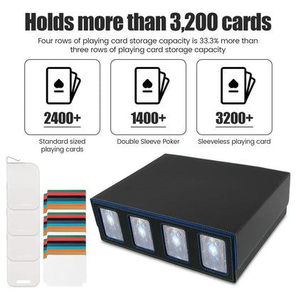 PU Leather Trading Card Storage Box Magnetic Closure Card Holder Game Collection Cards Case for Magic Game Cards Sports Cards
