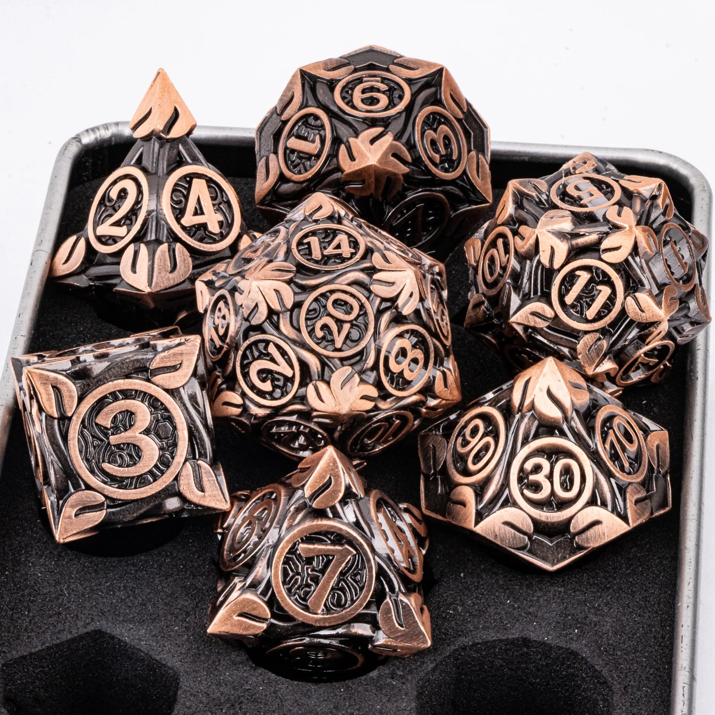 7pcs Dice Set DND Metal Dice Full Set Dice for Dungeons and Dragons Polyhedral Dice RPG Dice D&D Dice Gift