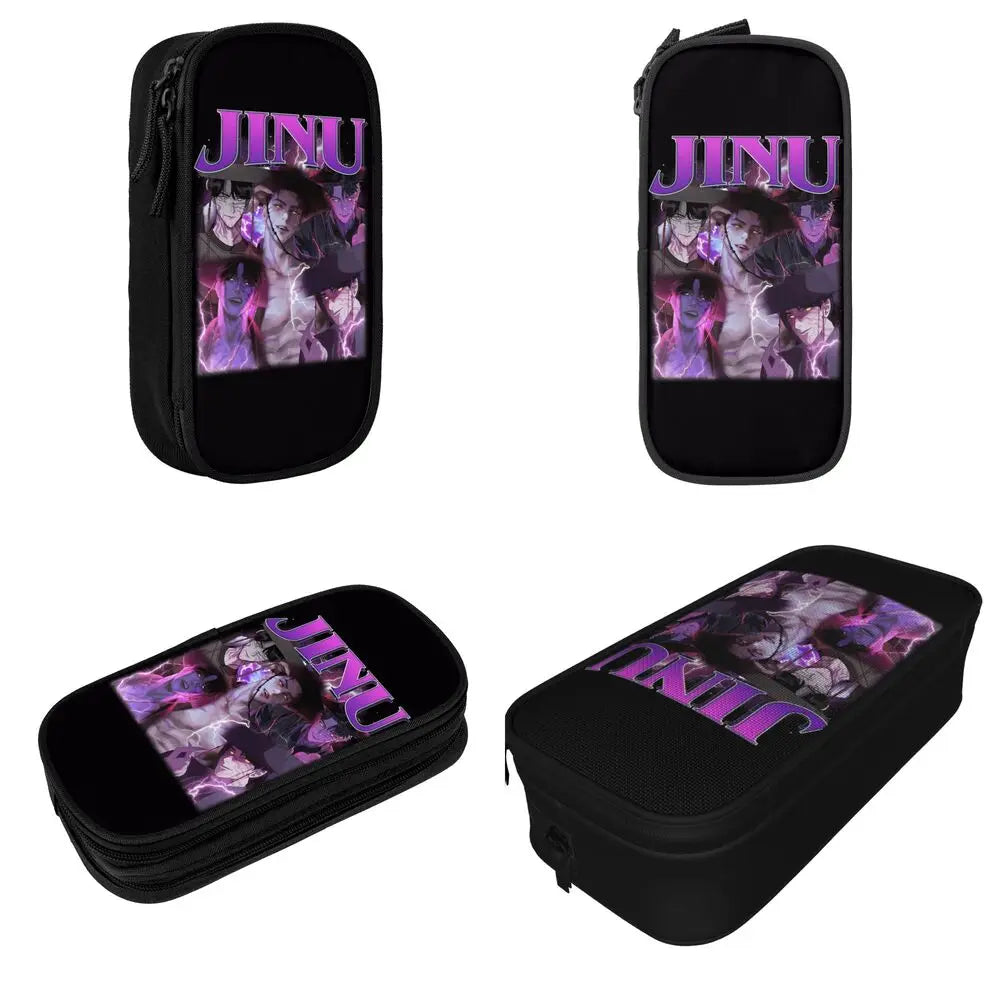 Kpop Demon Hunters Animated Kpop Films Pencil Case College Pencil Bag Students Zipper School Pencil Cases Pattern Stationery