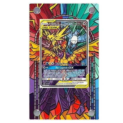 Anime Pokemon Ptcg Psyduck Bulbasaur Articuno Mewtwo Meowth Charmander Squirtle Kingdra Acrylic Protective Card Display Case