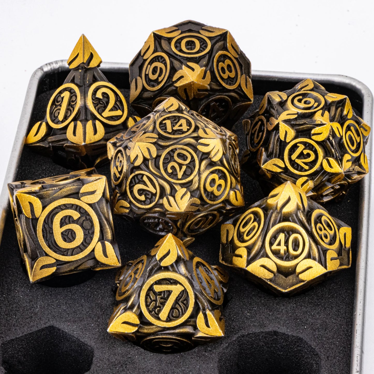 7pcs Dice Set DND Metal Dice Full Set Dice for Dungeons and Dragons Polyhedral Dice RPG Dice D&D Dice Gift