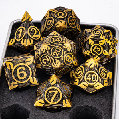 7pcs Dice Set DND Metal Dice Full Set Dice for Dungeons and Dragons Polyhedral Dice RPG Dice D&D Dice Gift