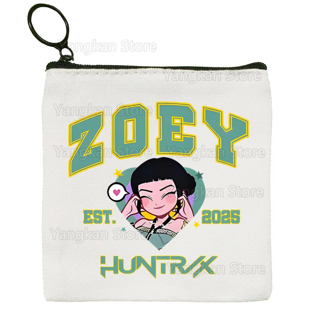Kpop Demon Hunter K Pop Huntrix Kpop Cartoon Canvas Bag Design Canvas Simple and Fashionable Storage Bag