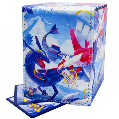 Pokemon Storage Box Ptcg Board Games Latias Rayquaza Deck Box Ws Card Carrying Organiser Case Trading for Dtcg Sleeves