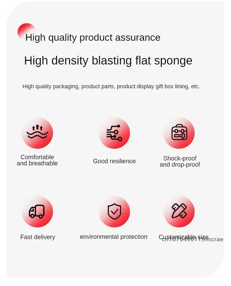 50x30cm High Density Foam Pad Toolbox Shock-Absorbing Sponge Sheet Hard Flight Case Shadow Foams Toolkit Tools Organizer 45x35cm