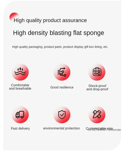 50x30cm High Density Foam Pad Toolbox Shock-Absorbing Sponge Sheet Hard Flight Case Shadow Foams Toolkit Tools Organizer 45x35cm