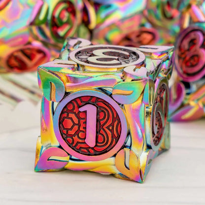 7pcs Dice Set DND Metal Dice Full Set Dice for Dungeons and Dragons Polyhedral Dice RPG Dice D&D Dice Gift
