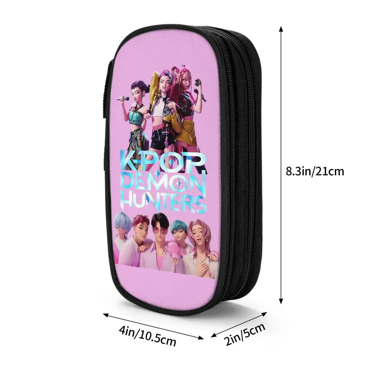 Kpop Demon Hunters Animated Kpop Films Pencil Case College Pencil Bag Students Zipper School Pencil Cases Pattern Stationery