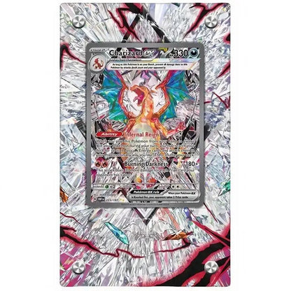 Anime Pokemon Ptcg Psyduck Bulbasaur Articuno Mewtwo Meowth Charmander Squirtle Kingdra Acrylic Protective Card Display Case
