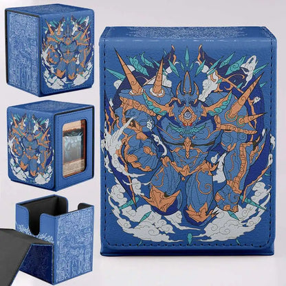 Deck Box TCG Card Storage Box Anime Card Game Dragon-Themed Card Holder With Cool Design Sky Dragon Design For Anime Cards Games