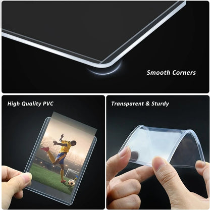25-100pcs Card Sleeves Holder PVC Game Trading Card TopLoaders Hard Plastic Toy Top Loaders For Protectors Storage Gift