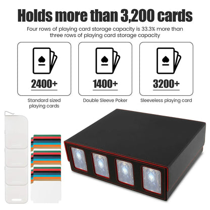 PU Leather Trading Card Storage Box Magnetic Closure Card Holder Game Collection Cards Case for Magic Game Cards Sports Cards