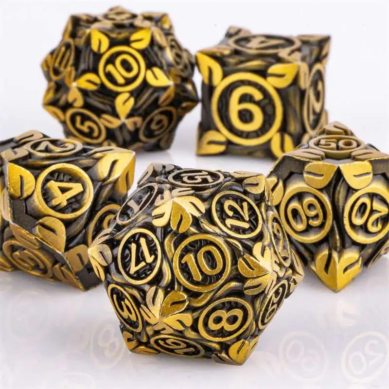7pcs Dice Set DND Metal Dice Full Set Dice for Dungeons and Dragons Polyhedral Dice RPG Dice D&D Dice Gift