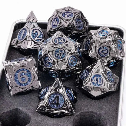 7pcs Dice Set DND Metal Dice Full Set Dice for Dungeons and Dragons Polyhedral Dice RPG Dice D&D Dice Gift