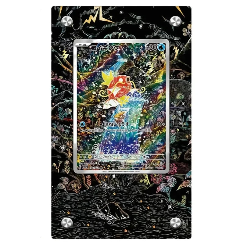 Anime Pokemon Ptcg Psyduck Bulbasaur Articuno Mewtwo Meowth Charmander Squirtle Kingdra Acrylic Protective Card Display Case