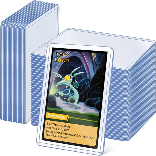 25-100pcs Card Sleeves Holder PVC Game Trading Card TopLoaders Hard Plastic Toy Top Loaders For Protectors Storage Gift