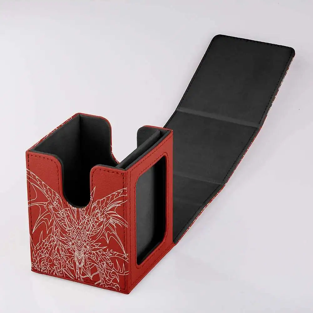 Deck Box TCG Card Storage Box Anime Card Game Dragon-Themed Card Holder With Cool Design Sky Dragon Design For Anime Cards Games