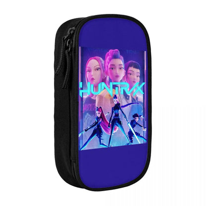 Kpop Demon Hunters Animated Kpop Films Pencil Case College Pencil Bag Students Zipper School Pencil Cases Pattern Stationery