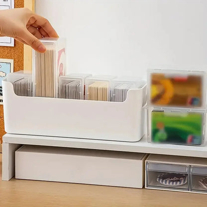 Plastic Card Storage Box Multifunctional Cards Orangizer Box Set with Dust Cover Household Organizer for Storing PTCG/MTG Cards