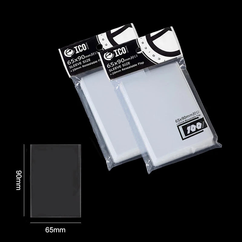 200pcs(2Packs) 65*90mm Card Sleeve Cards Protector Magic Killers of Three Kingdom Football Star Card Transparent Board Games