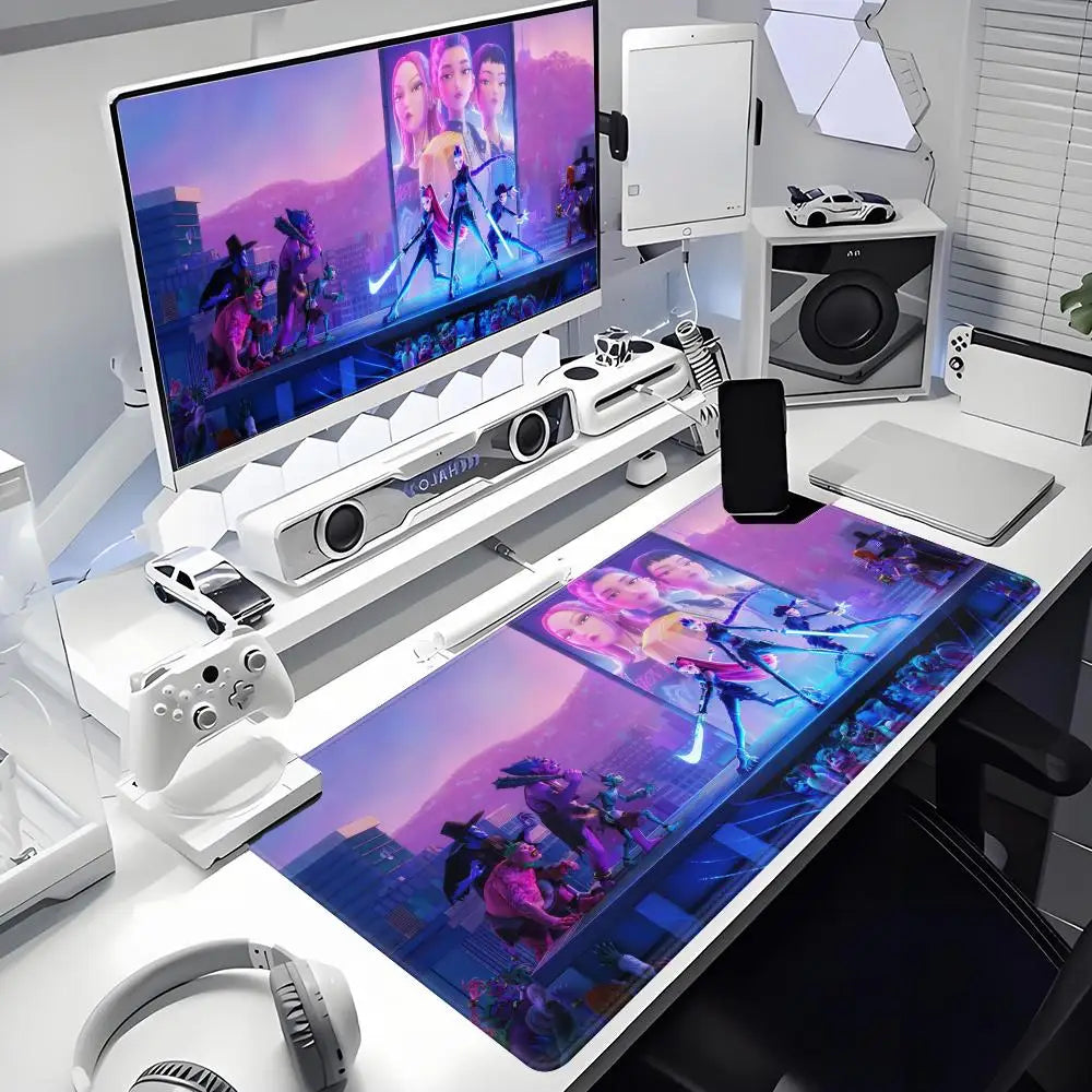 KPop Demon Hunters Animation Beautiful patterns TCG Card MTG Desk Mat Table Keyboard Big Mouse Pad Laptop Cushion NonslipDecor