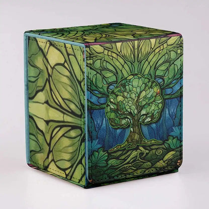 TCG Deck Box 100+ PU Windowed Single Deck PTCG DCG Tabletop Gametrading Cards Storage Box Free 35tp Shell Deck 2 Spacers  2 Dice
