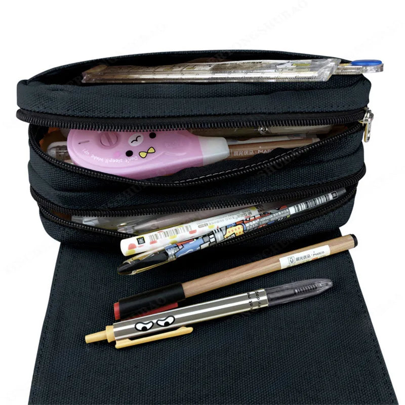 Kpop Demon Hunters Fully Printed Flap Pen Bag Stationery Box Pencil Case Primary and Secondary School Student School Bag Cartoon