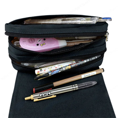 Kpop Demon Hunters Fully Printed Flap Pen Bag Stationery Box Pencil Case Primary and Secondary School Student School Bag Cartoon