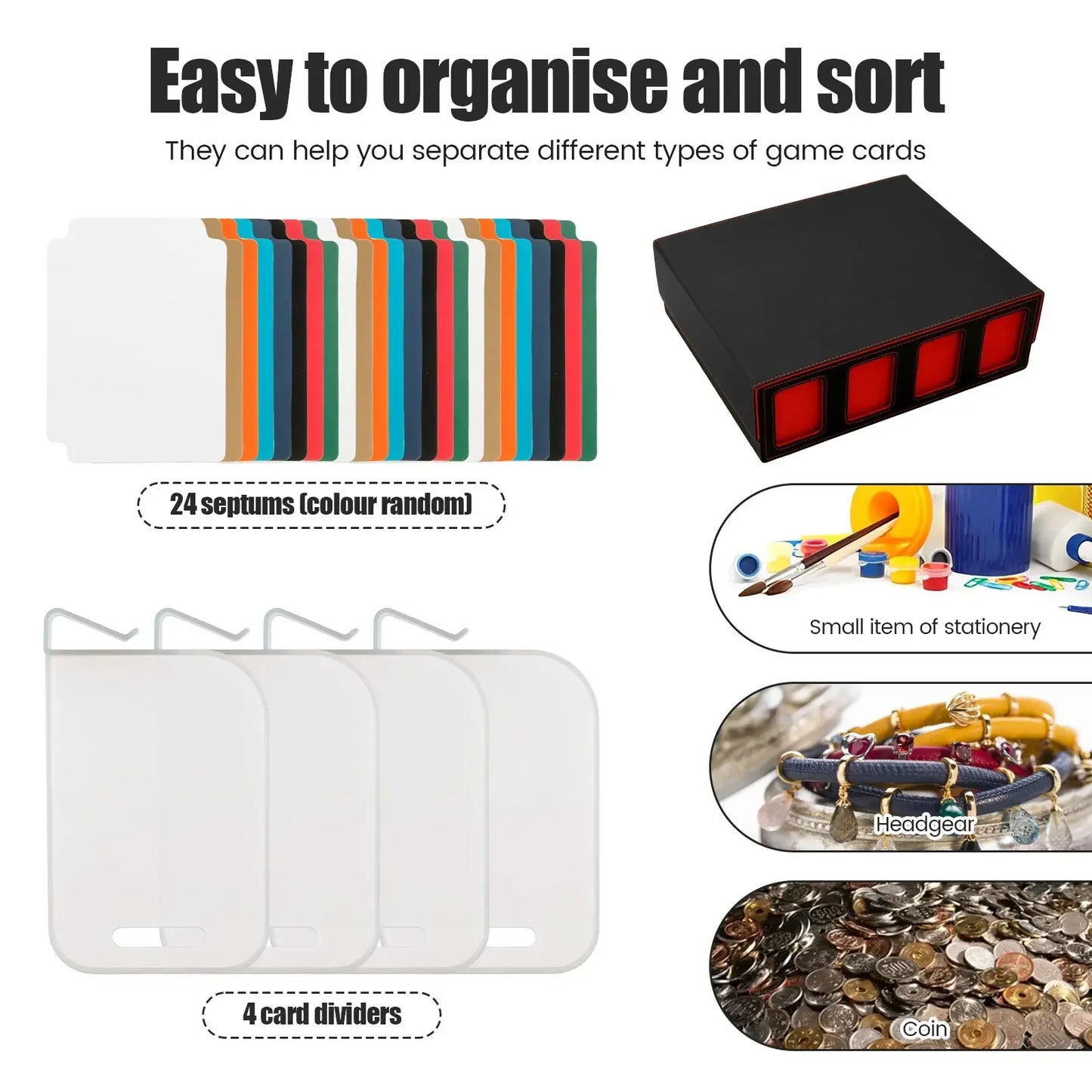 PU Leather Trading Card Storage Box Magnetic Closure Card Holder Game Collection Cards Case for Magic Game Cards Sports Cards