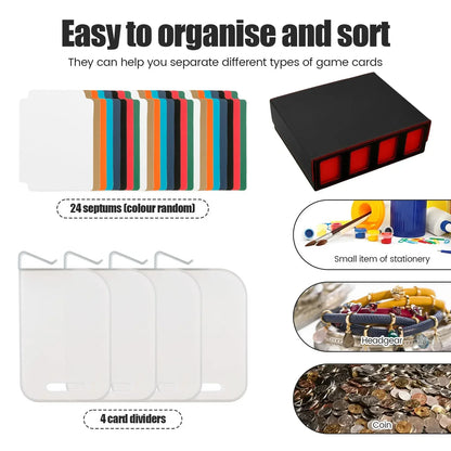 PU Leather Trading Card Storage Box Magnetic Closure Card Holder Game Collection Cards Case for Magic Game Cards Sports Cards