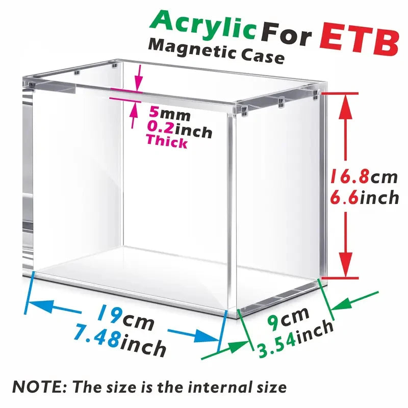 Acrylic stackable display box suitable for elite trainers, compatible with ETB high-quality rectangular storage box