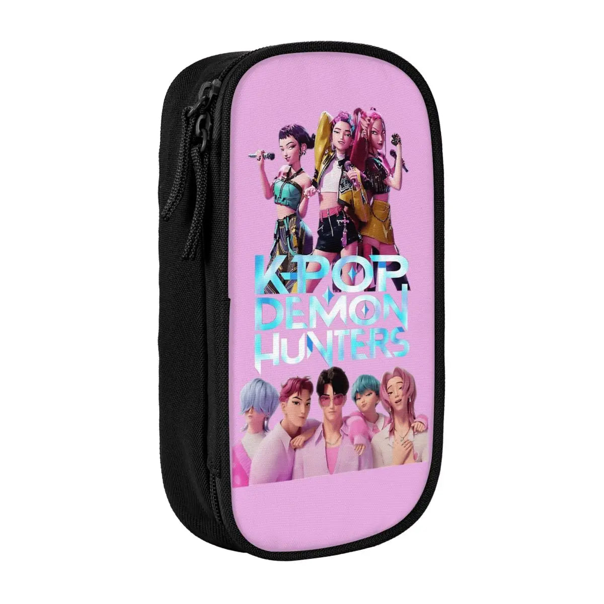 Kpop Demon Hunters Animated Kpop Films Pencil Case College Pencil Bag Students Zipper School Pencil Cases Pattern Stationery