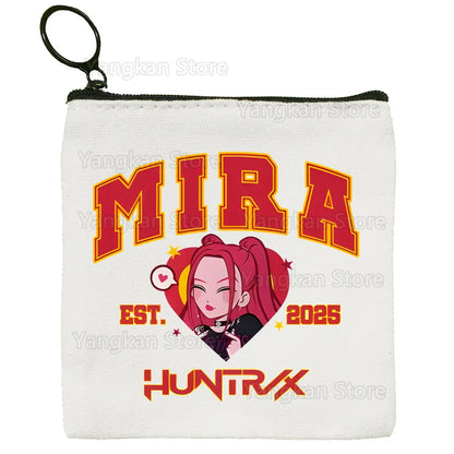 Kpop Demon Hunter K Pop Huntrix Kpop Cartoon Canvas Bag Design Canvas Simple and Fashionable Storage Bag